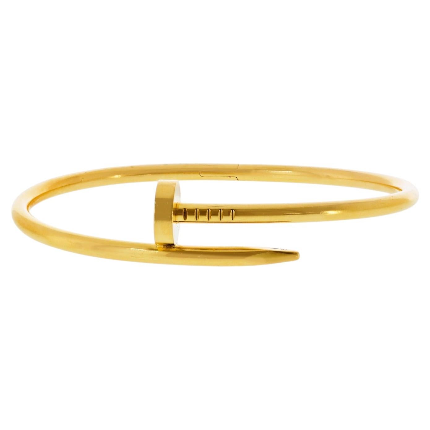Cartier 18K Yellow Gold Juste Un Clou Size 19 Classic Bracelet
