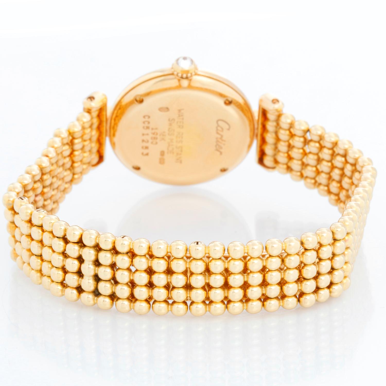 Cartier: 18 Karat Gelbgold Damen-Colisee-Diamant-Uhr für Damen oder Herren