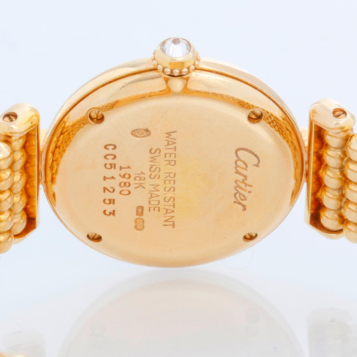 Cartier: 18 Karat Gelbgold Damen-Colisee-Diamant-Uhr 1