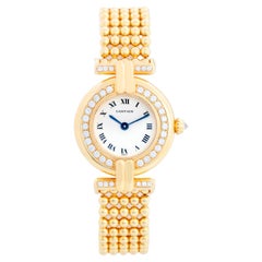 Cartier: 18 Karat Gelbgold Damen-Colisee-Diamant-Uhr