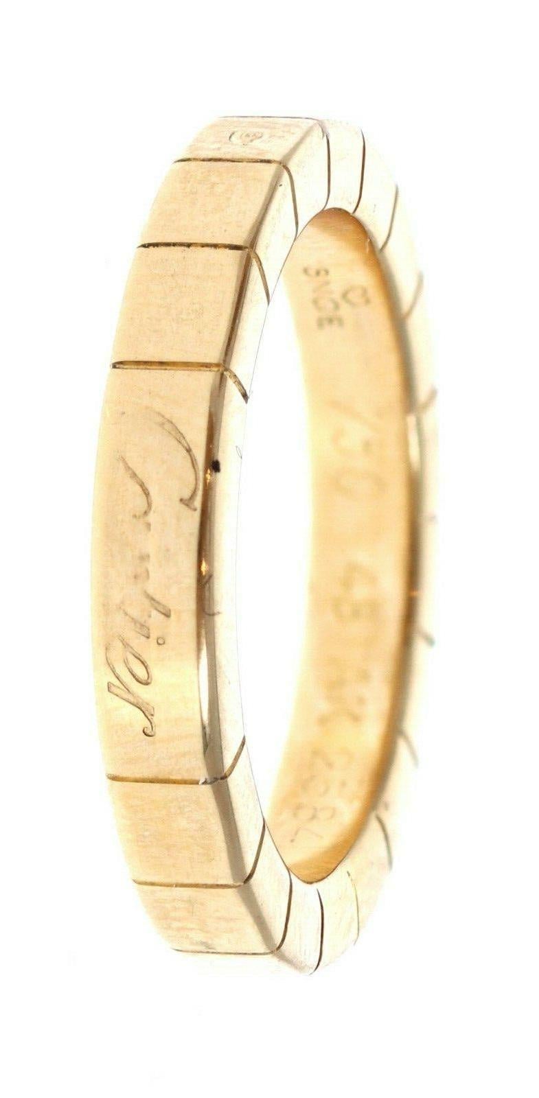 Cartier 18k Yellow Gold Lanières Band 5.4g In Good Condition In Beverly Hills, CA