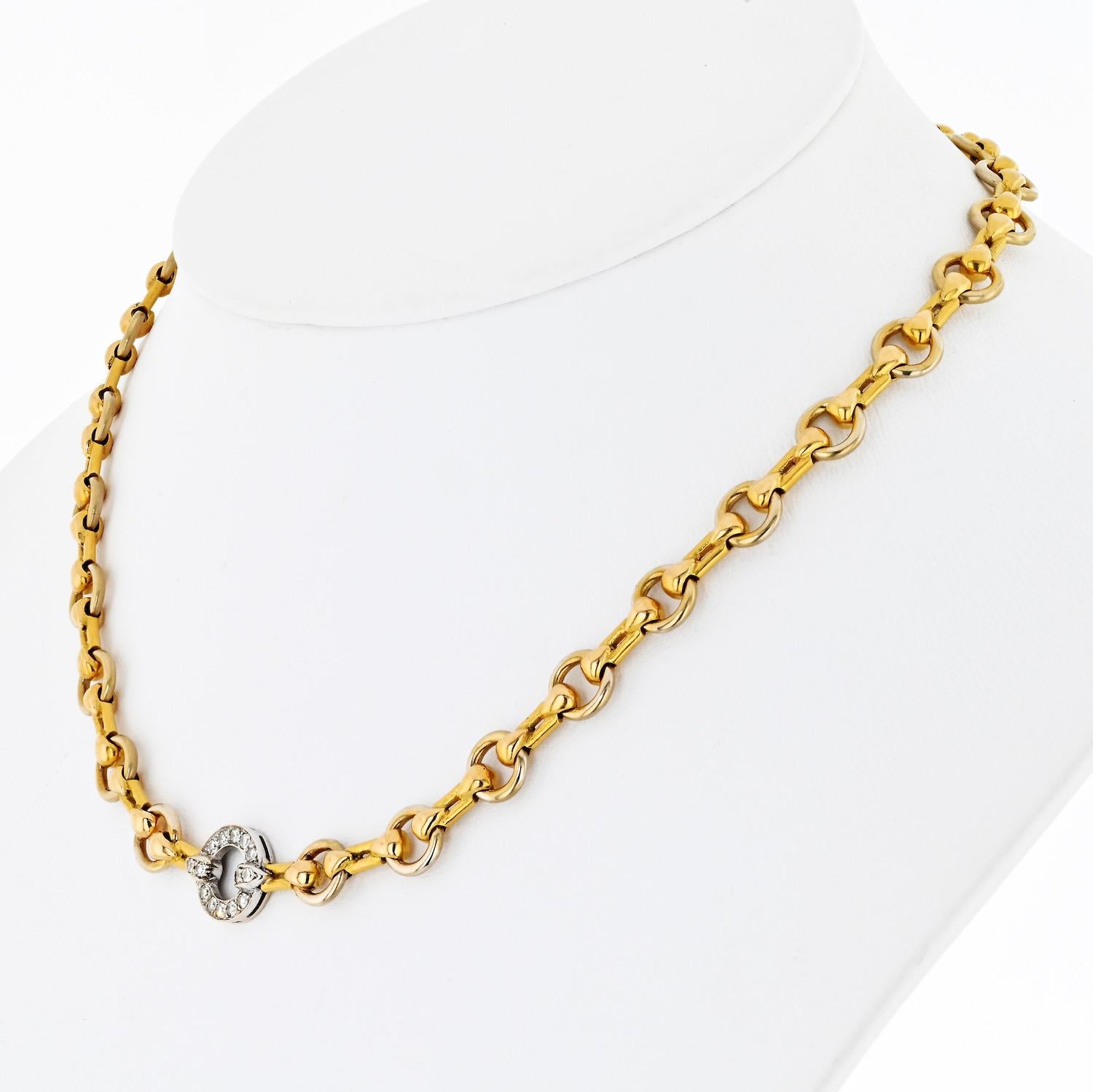 18k yellow gold chain necklace 16 inch