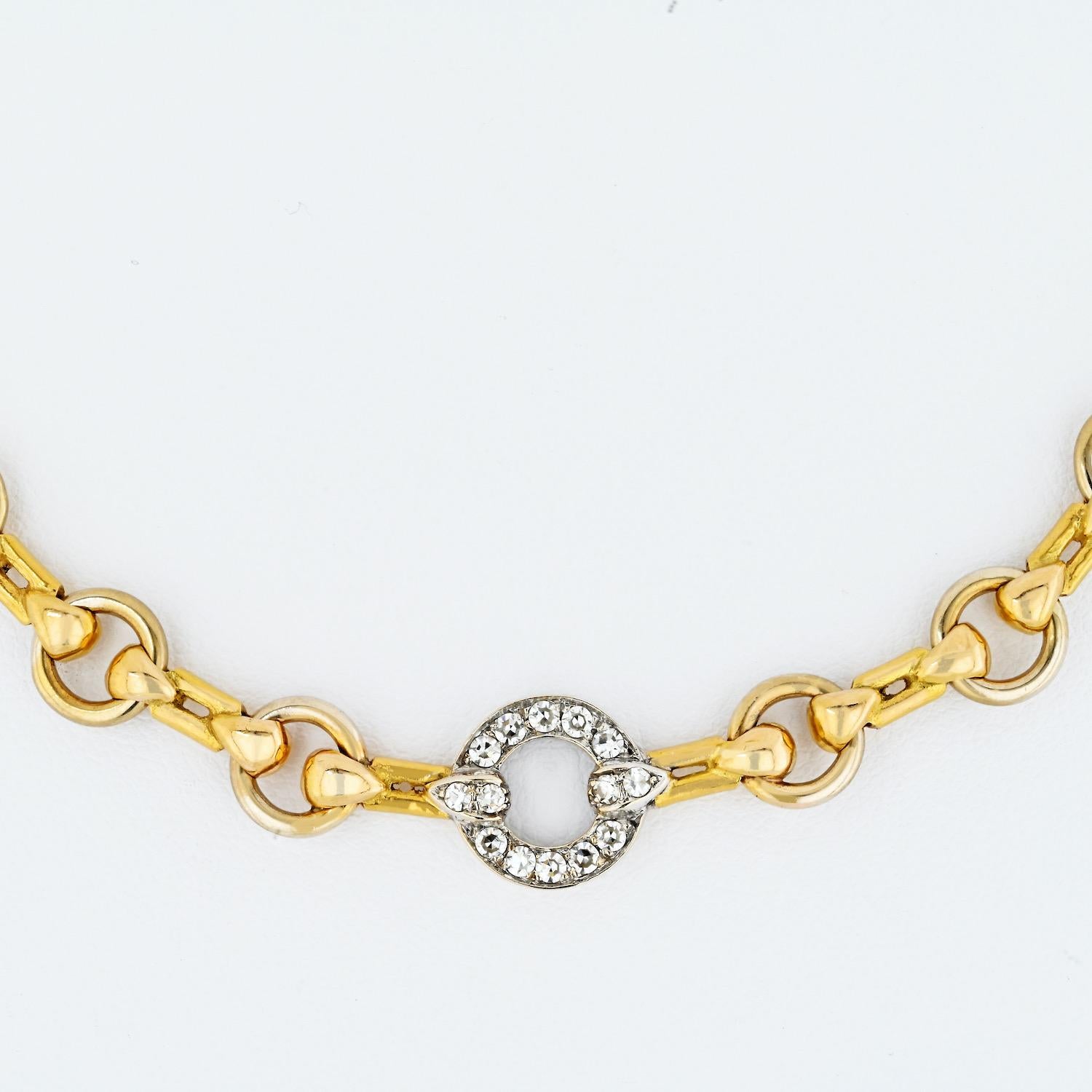 Cartier, collier à maillons de 16 pouces en or jaune 18 carats Pour femmes en vente