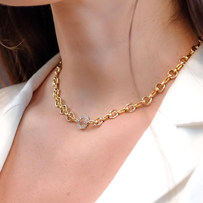 Cartier, collier à maillons de 16 pouces en or jaune 18 carats en vente 3