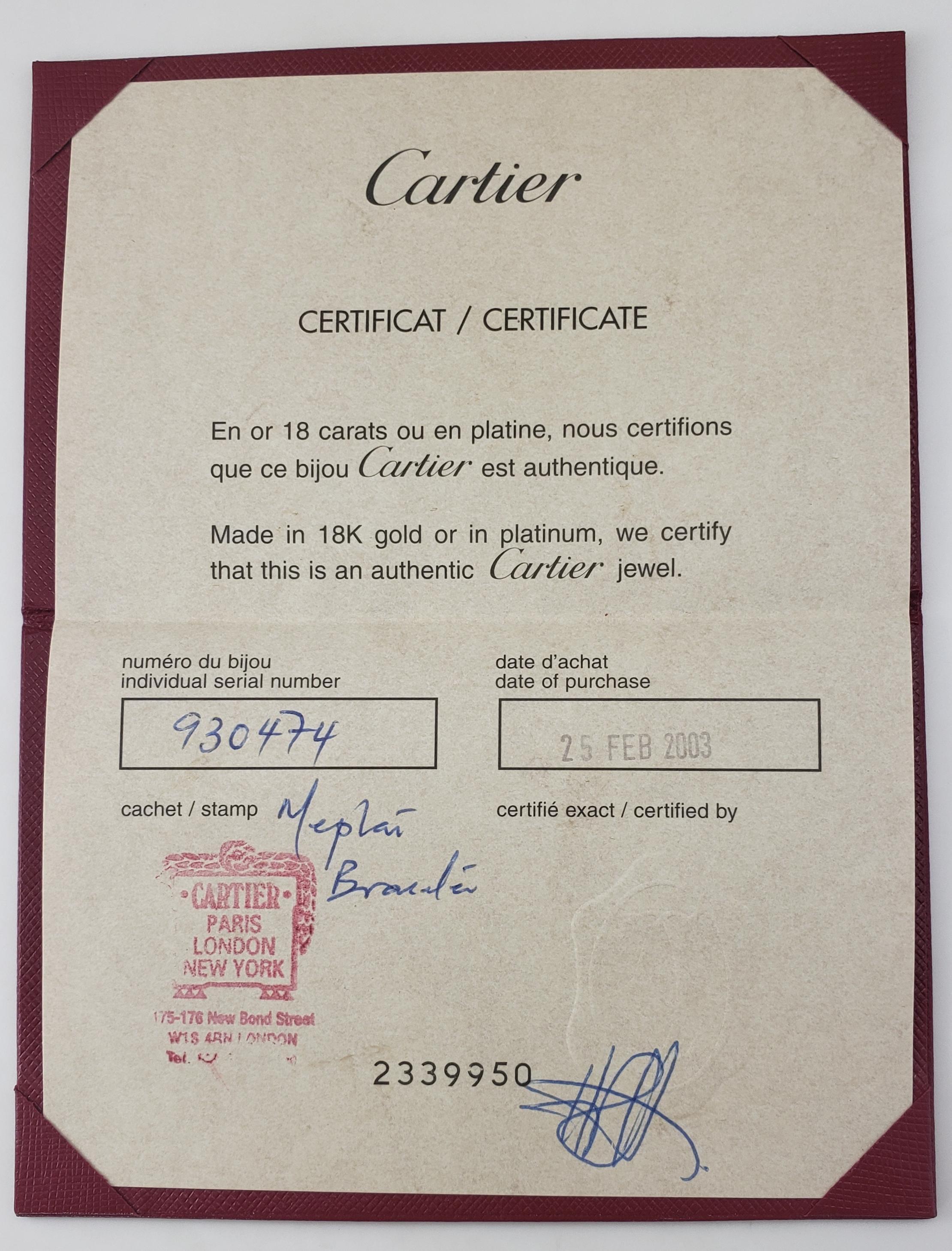Bracelet à maillons en or jaune 18K de Cartier avec boîte et certificat  #23083 en vente 4