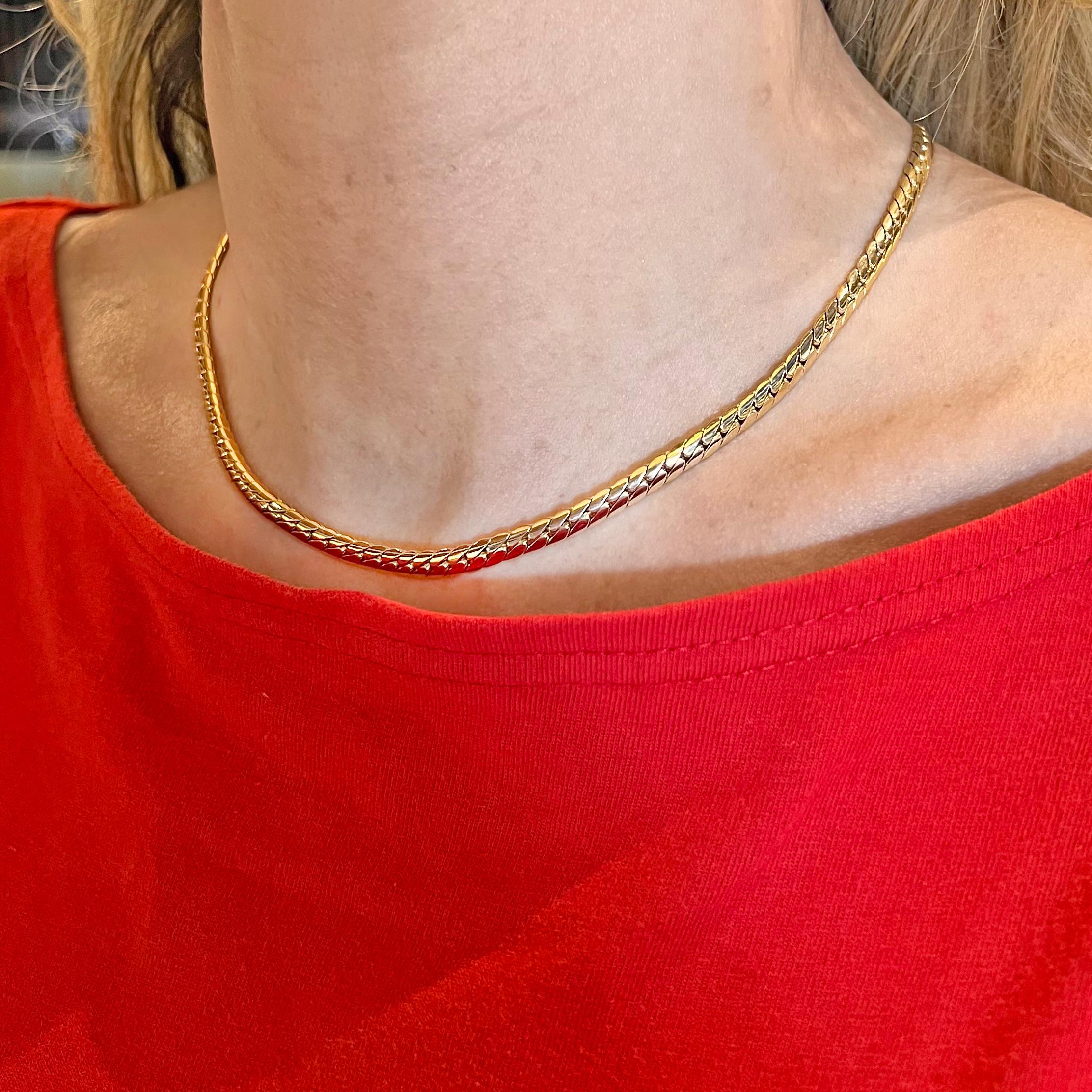 Cartier 18k Yellow Gold Link Chain Necklace In Excellent Condition In Palm Beach, FL