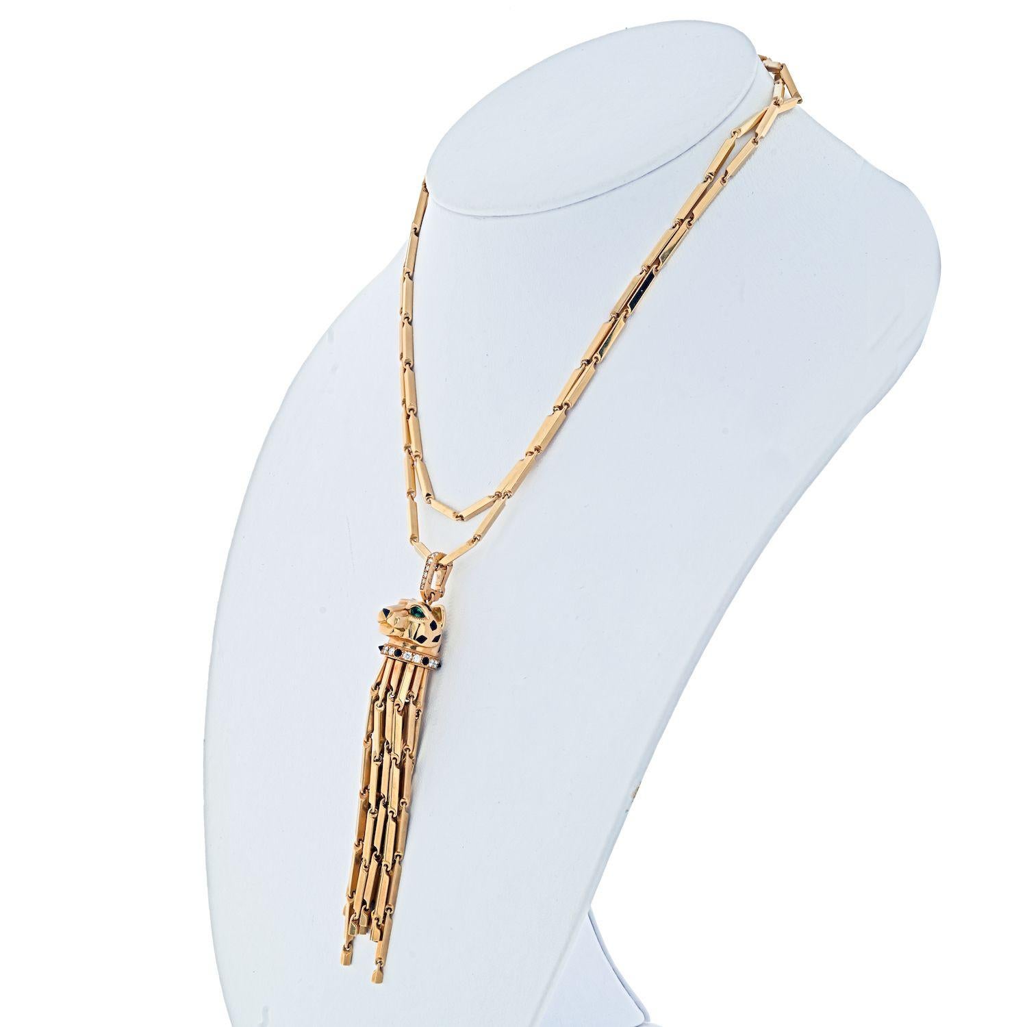 cartier panthere tassel necklace