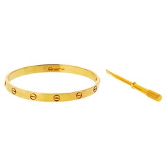 Cartier 18K Yellow Gold Love 18 Bangle Circa 1985 Bracelet