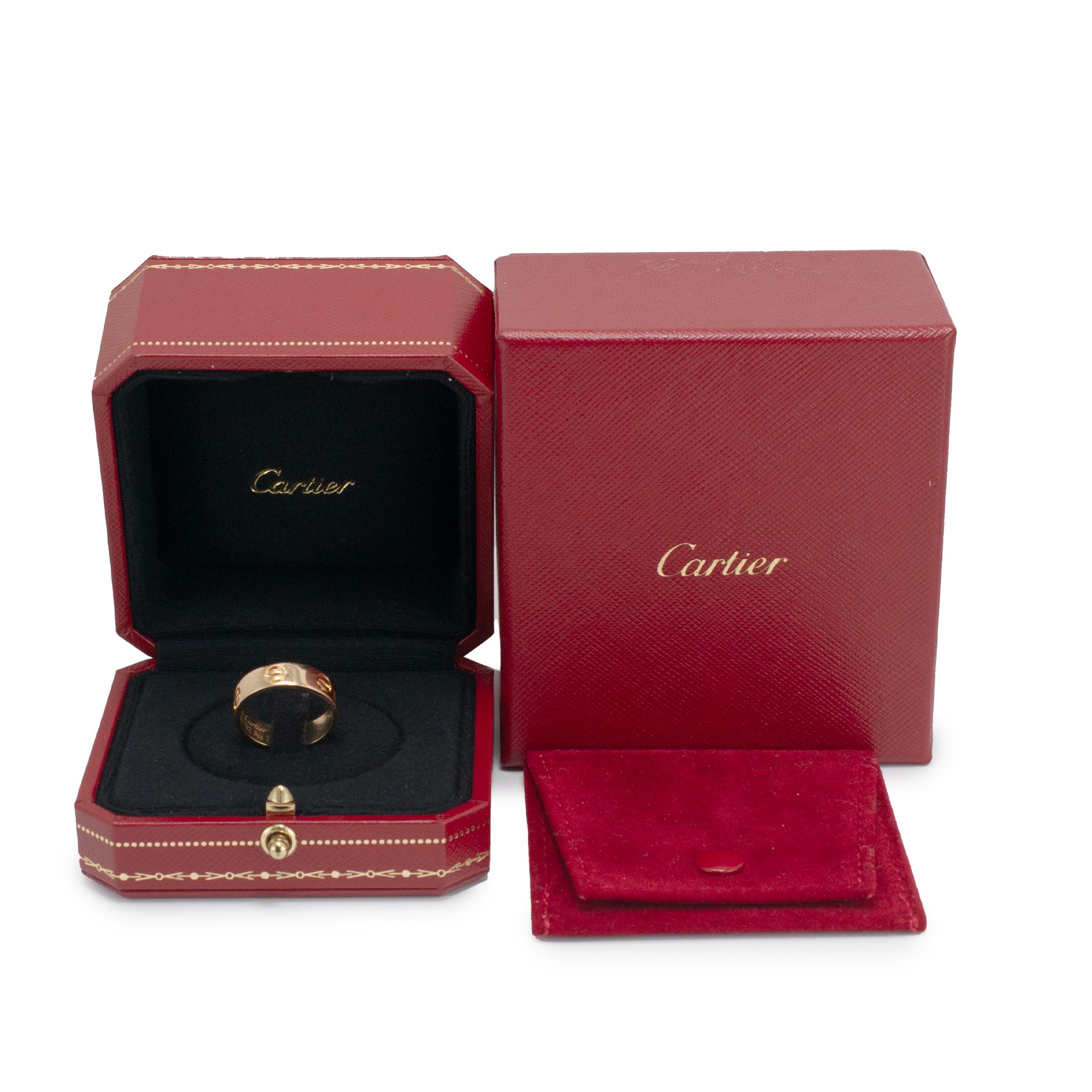 Cartier 18K Yellow Gold Love Band Ring For Sale 3