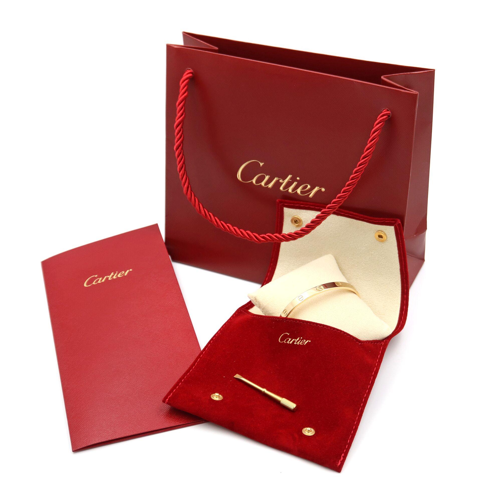 Cartier 18 Karat Gelbgold Love Armreif Alte Schraube System (Moderne)