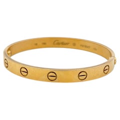 Cartier 18K Yellow Gold Love Bracelet Size 16