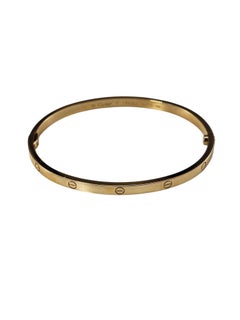 Cartier 18K Yellow Gold Love Bracelet Size 17 Box/Screwdriver #24498