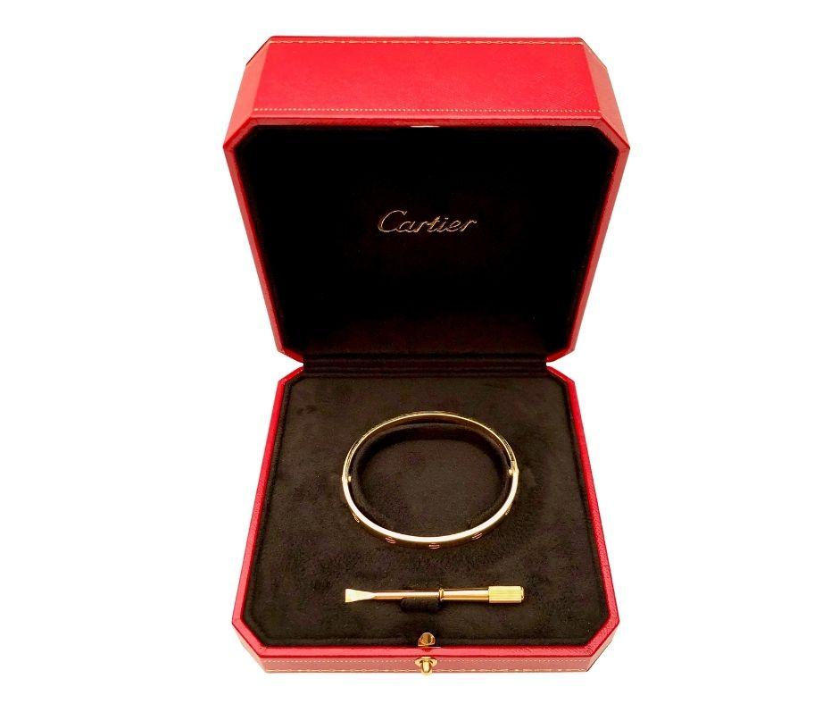 Cartier 18k Yellow Gold Love Bracelet, with Box/Papers In Good Condition In St. Catharines, ON