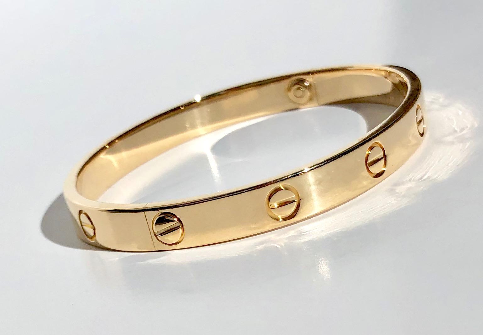 Cartier 18k Yellow Gold Love Bracelet, with Box/Papers 1
