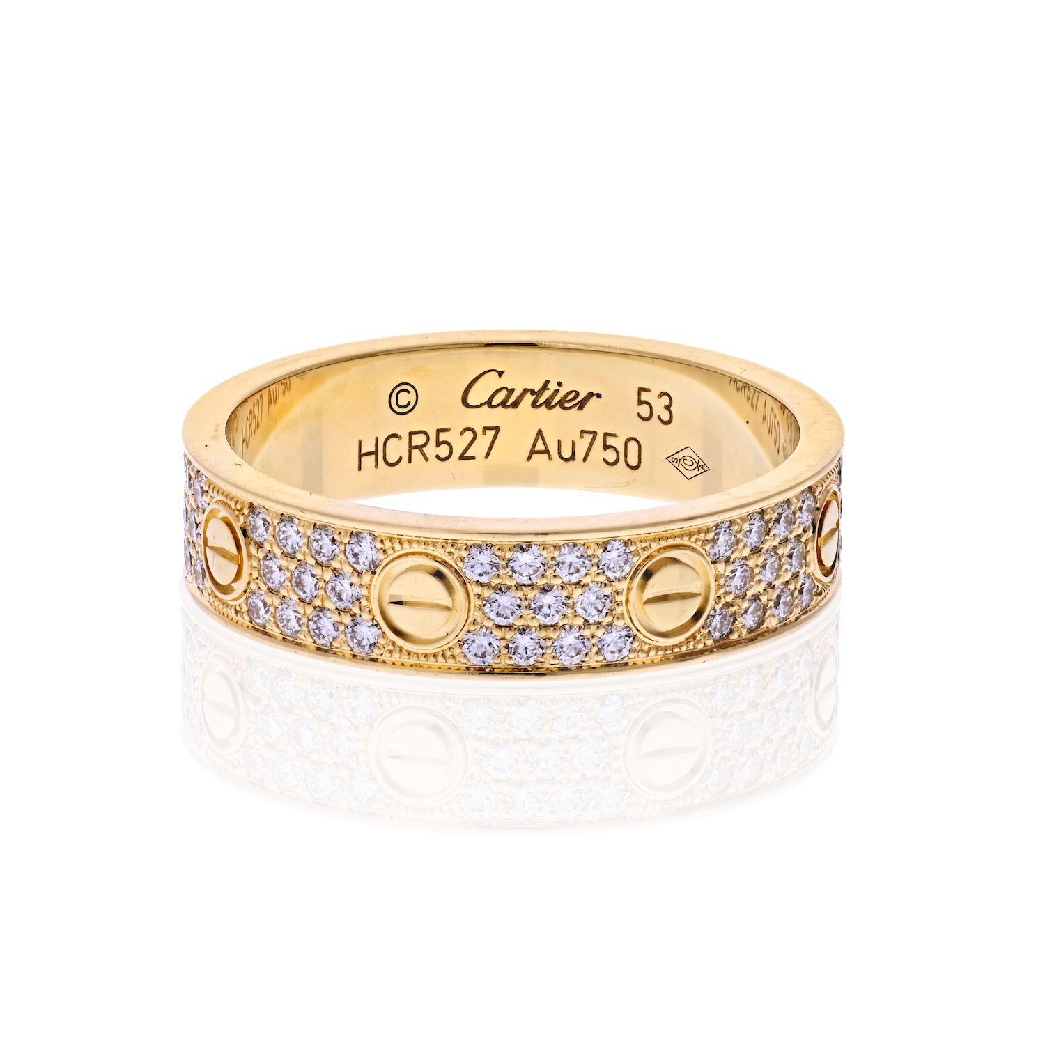 iced out cartier ring