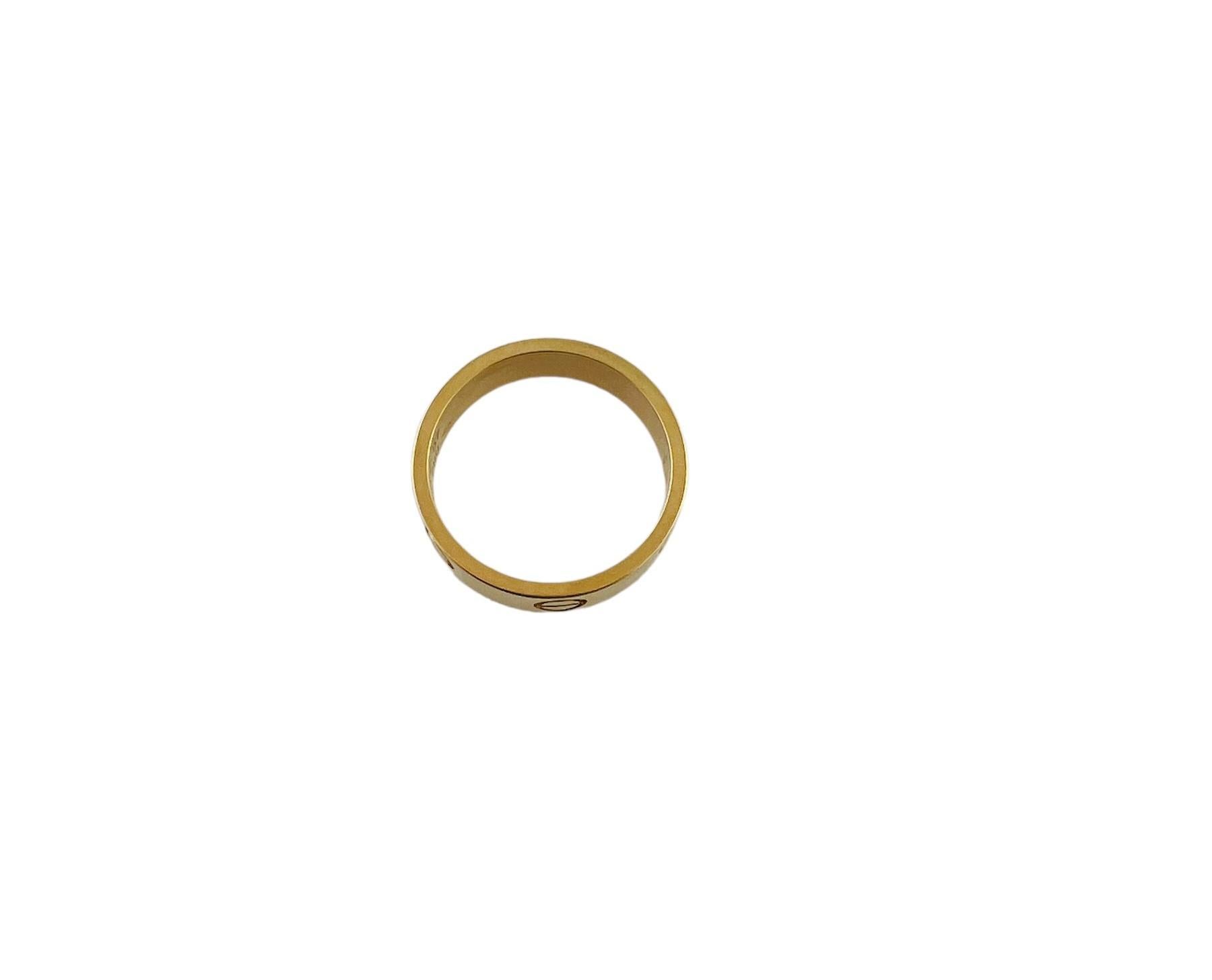 Women's Cartier 18K Yellow Gold Love Ring Box and Papers Size 57 / 8 #15747