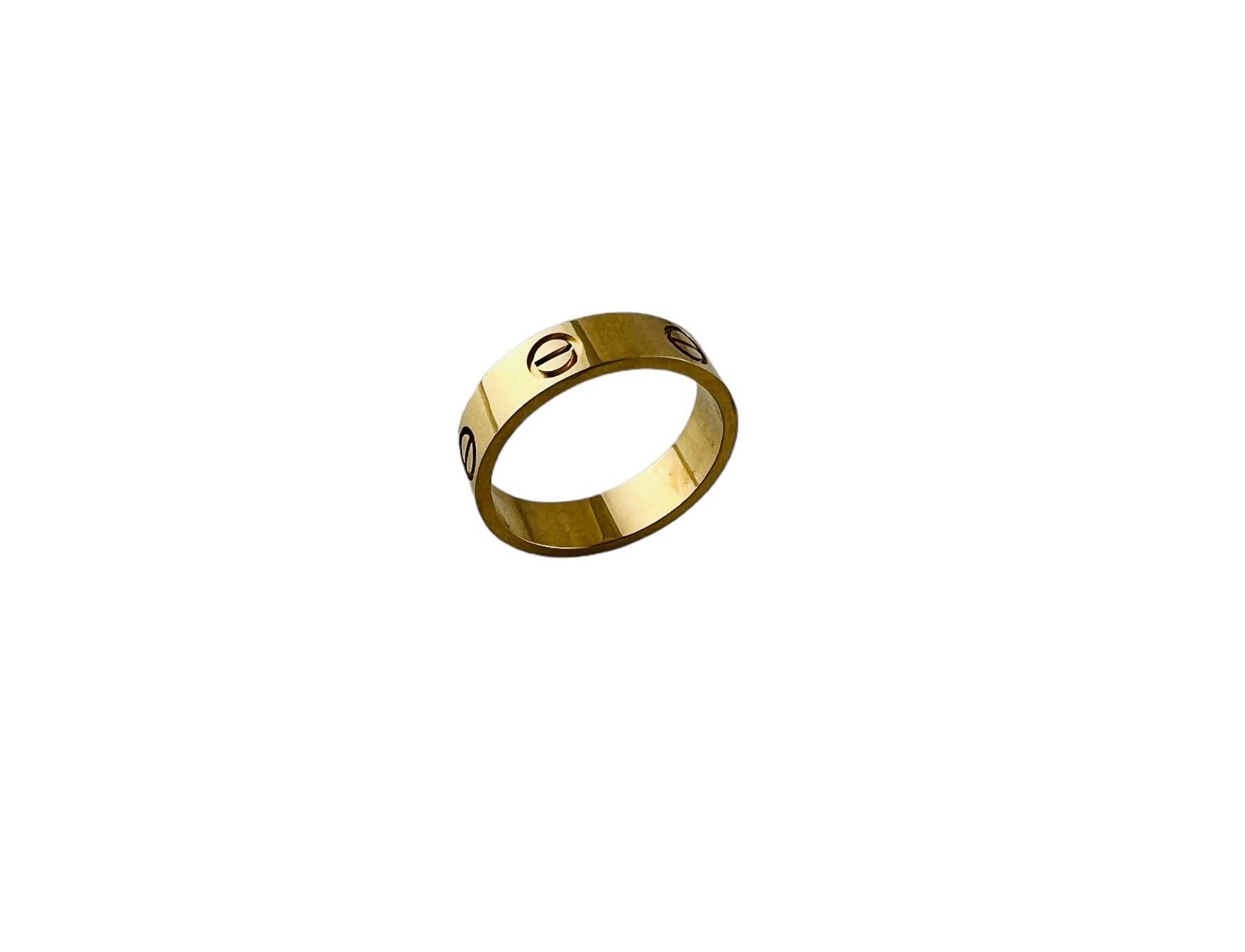 Cartier 18K Yellow Gold Love Ring Box and Papers Size 57 / 8 #15747 1