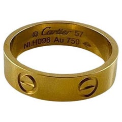 Cartier 18K Yellow Gold Love Ring Box and Papers Size 57 / 8 #15747