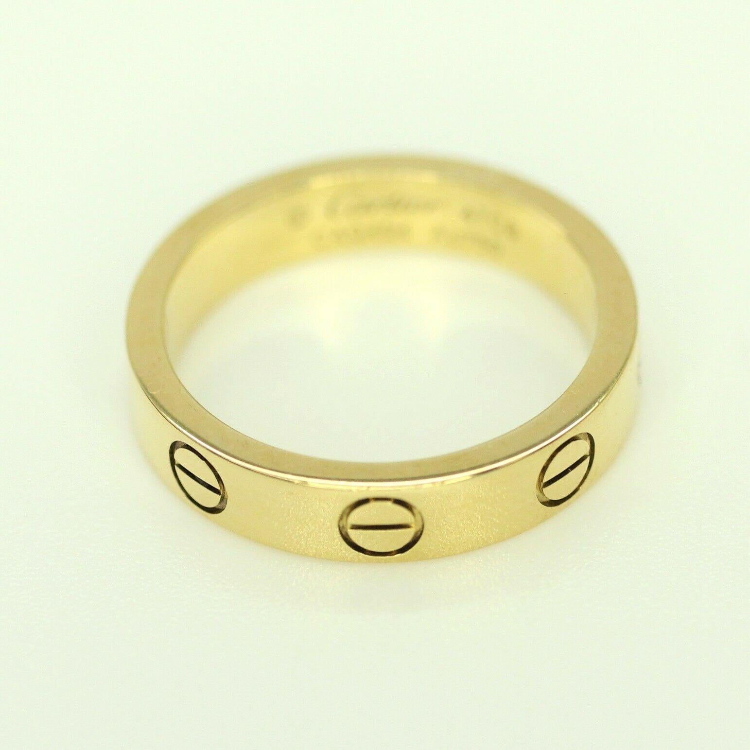 Contemporary Cartier 18 Karat Yellow Gold Love Ring