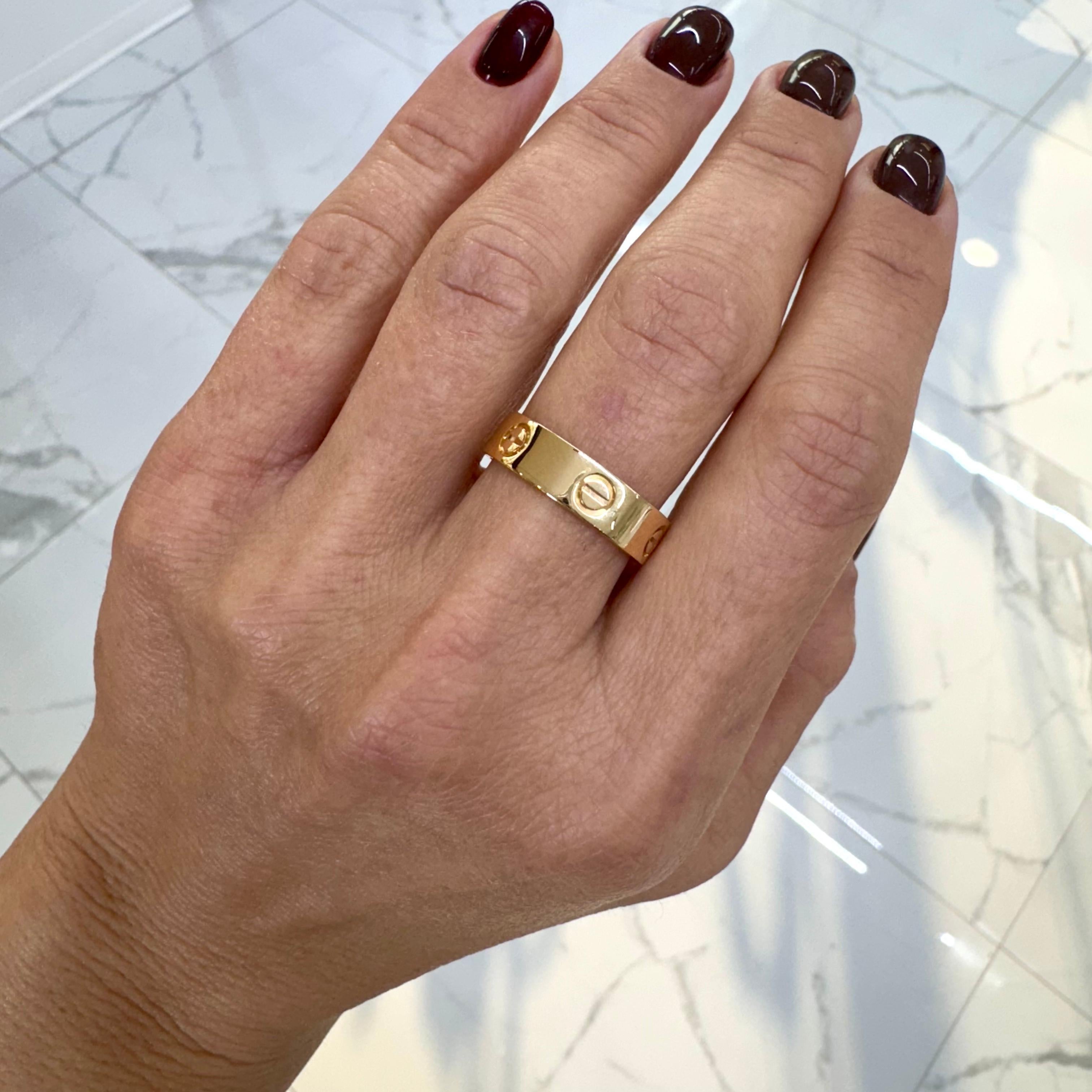 Cartier 18K Yellow Gold Love Ring 3