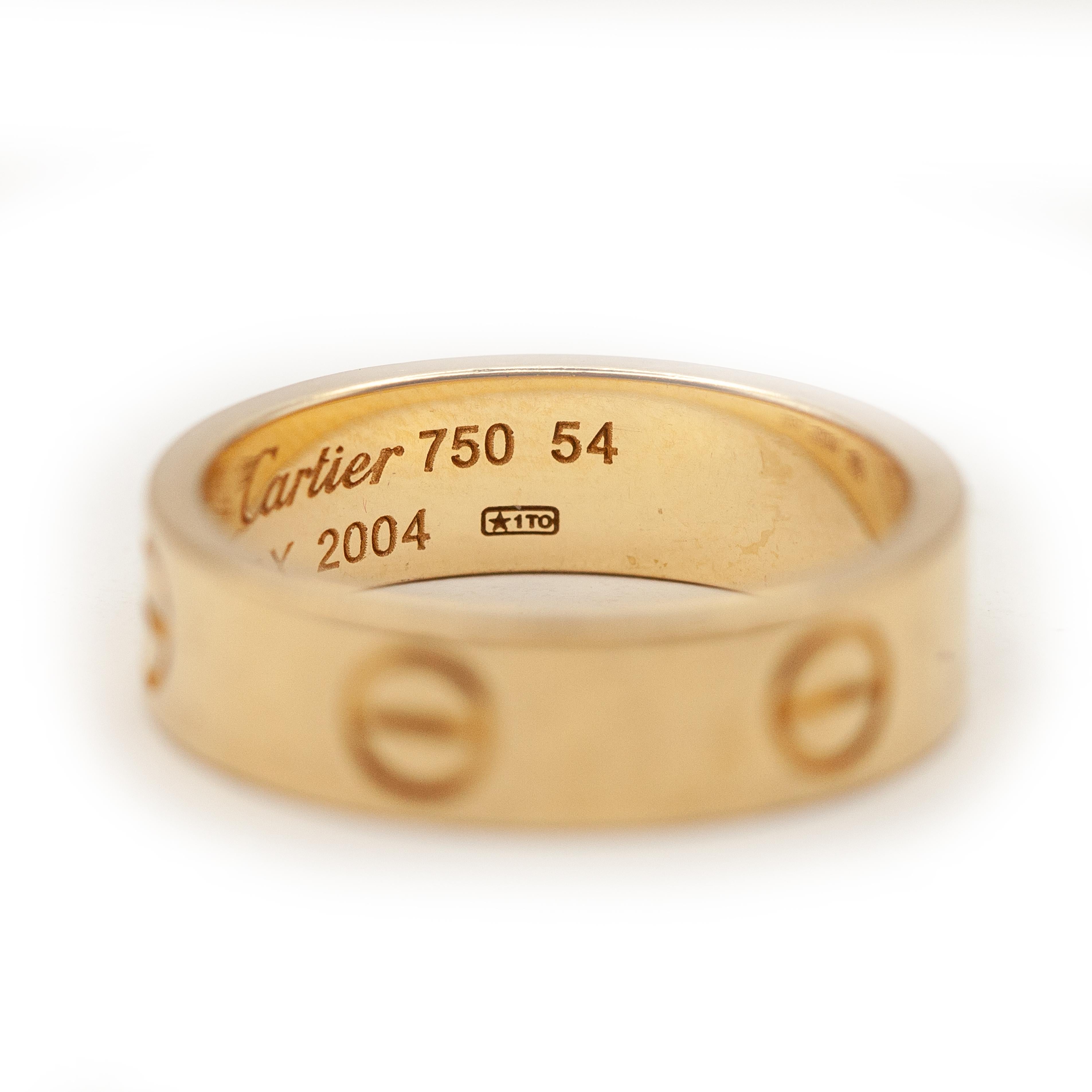 Cartier 18K Yellow Gold Love Ring im Angebot 2