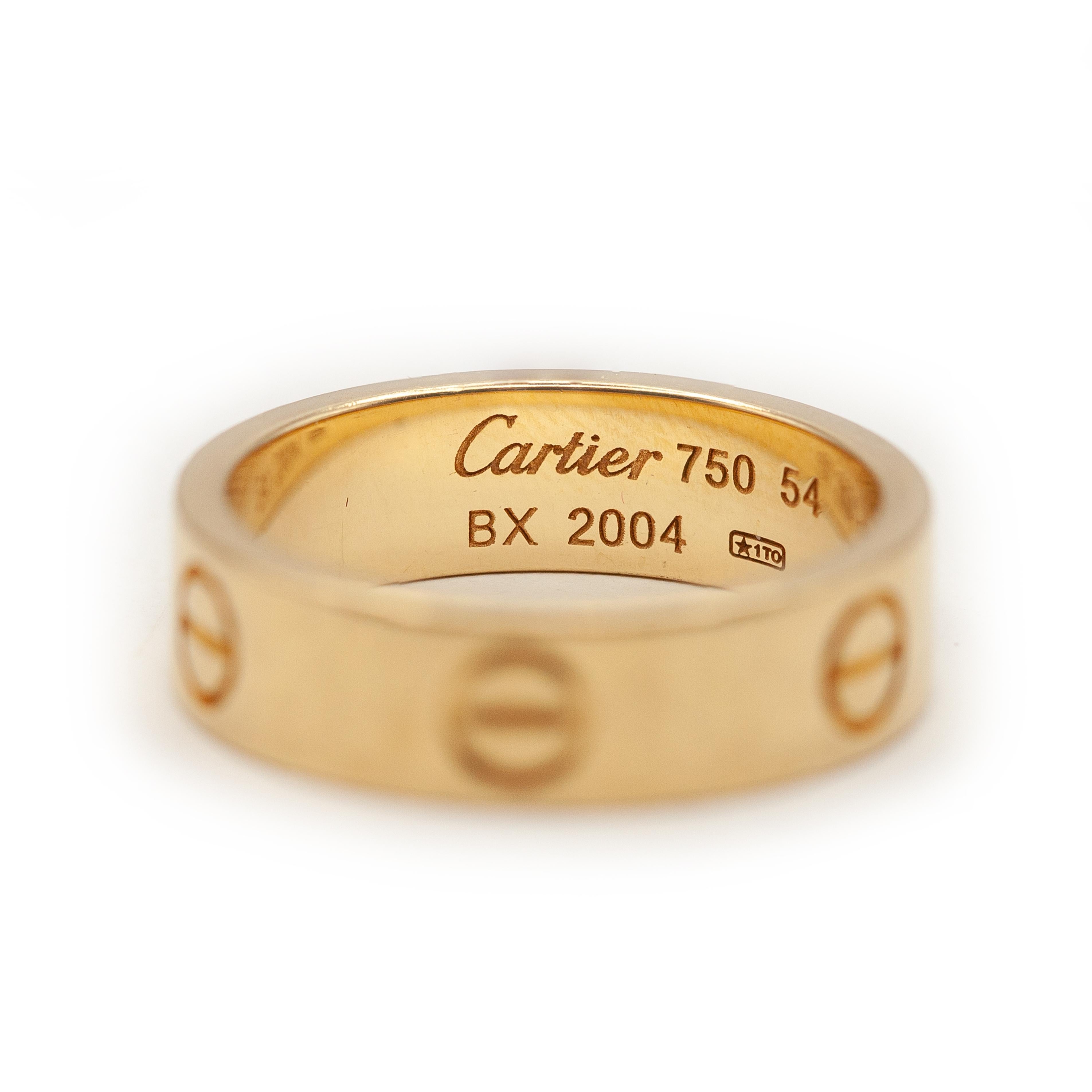 Cartier 18K Yellow Gold Love Ring im Angebot 4