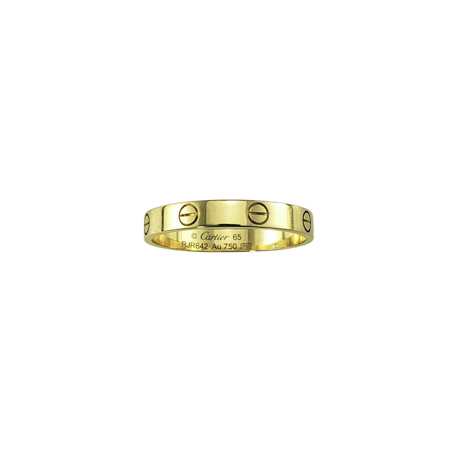 Cartier 18K Yellow Gold Love Ring Size 11/65 #23259