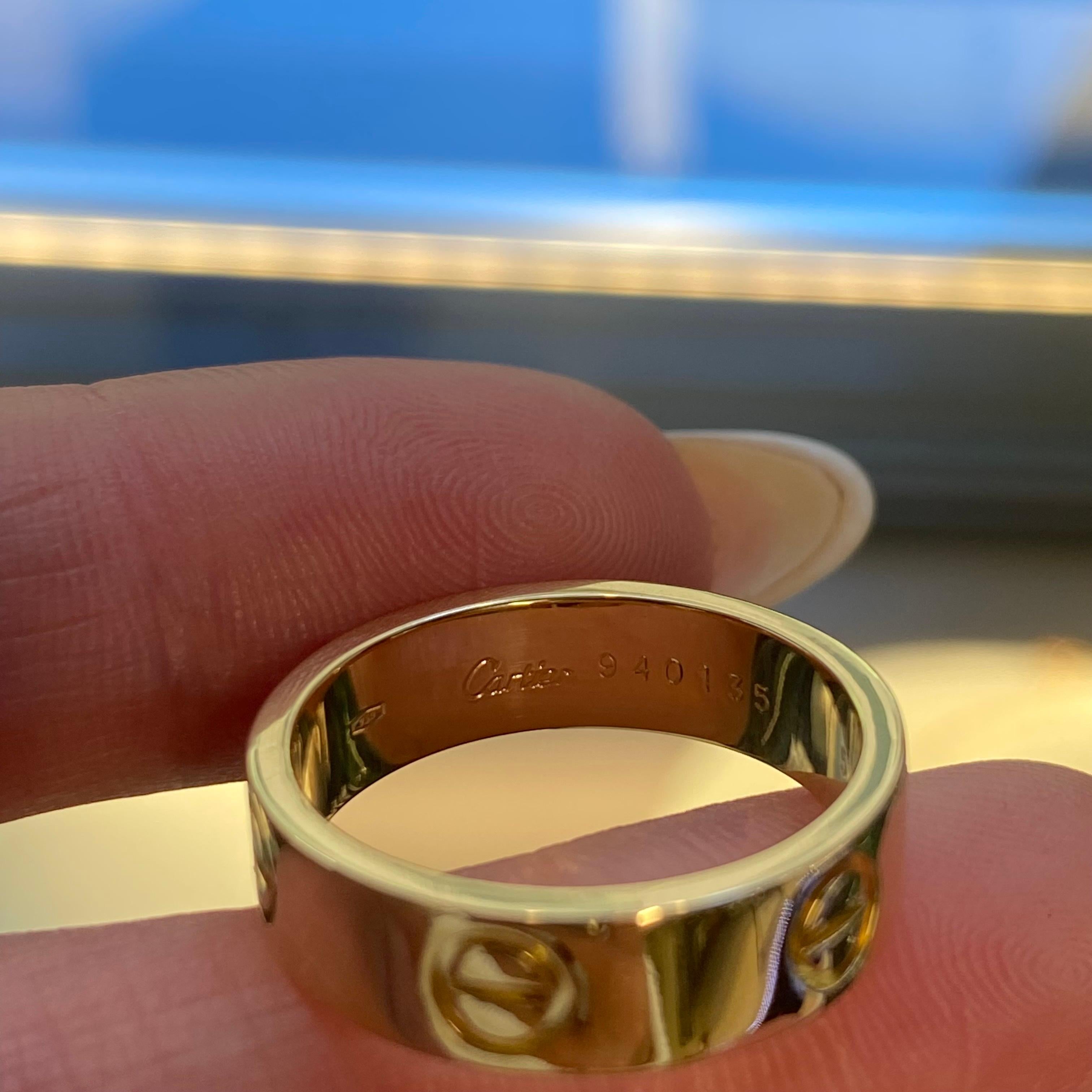 Modern Cartier 18K Yellow Gold Love Ring