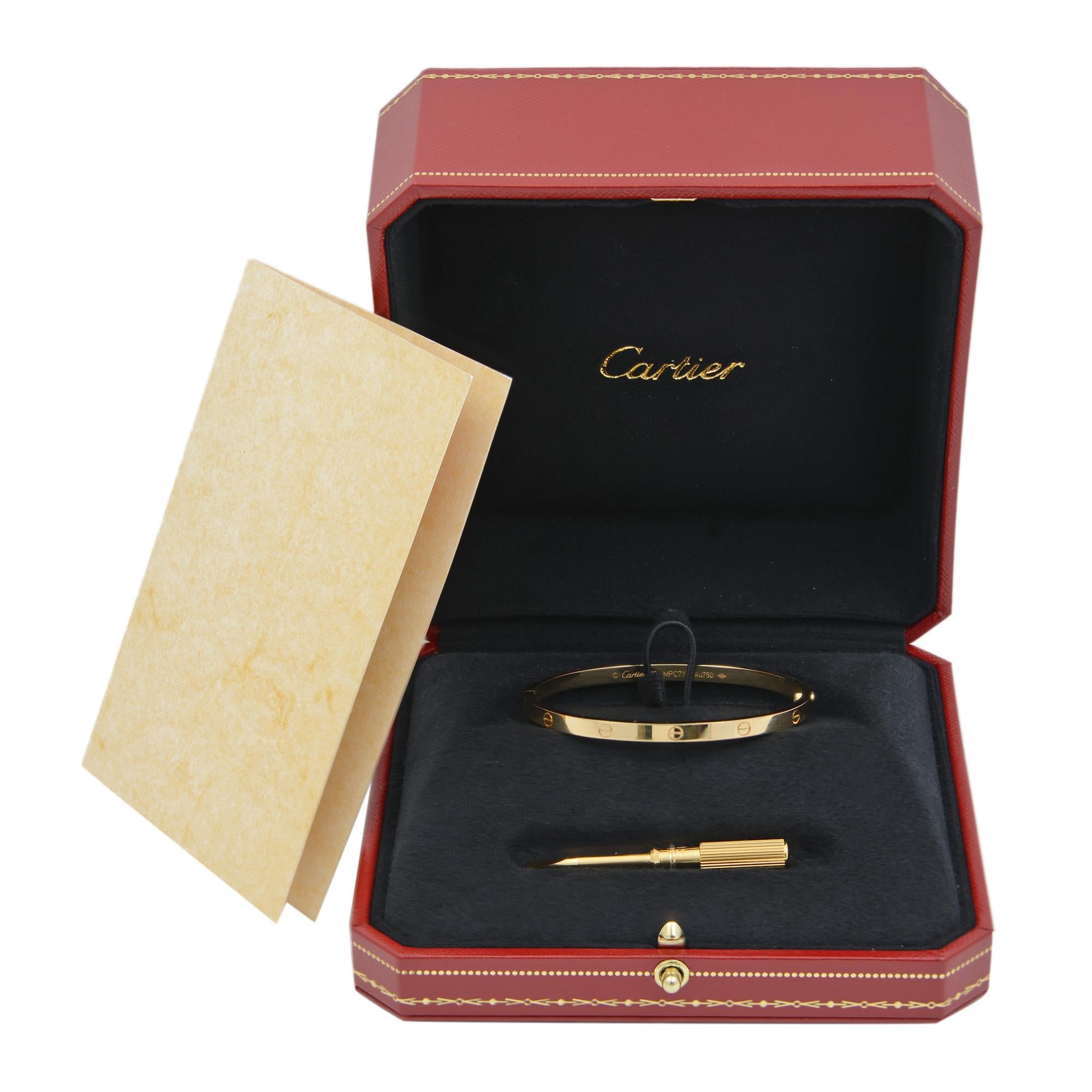 cartier thin love bracelet