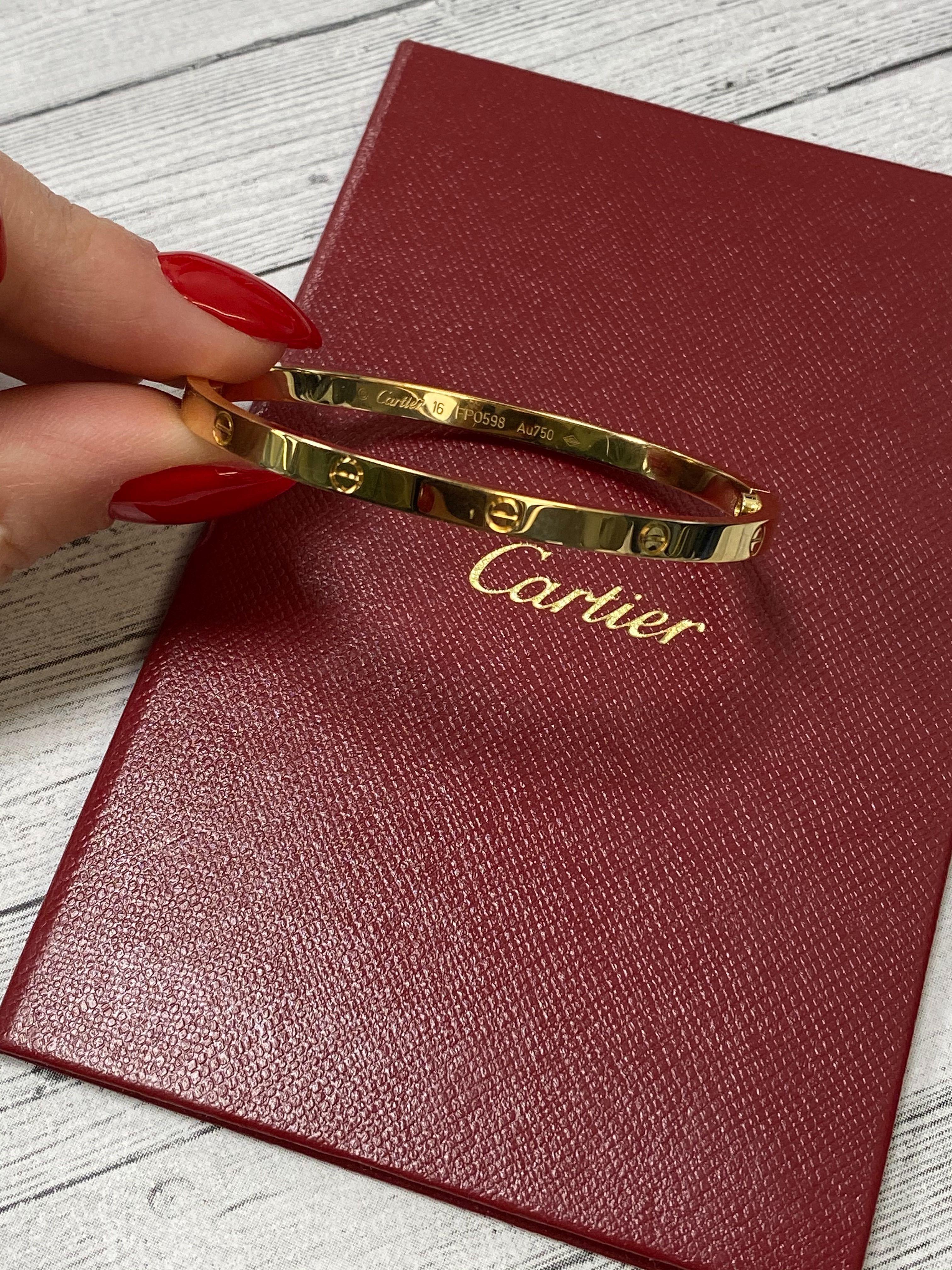 Women's Cartier 18 Karat Yellow Gold Love SM Bracelet