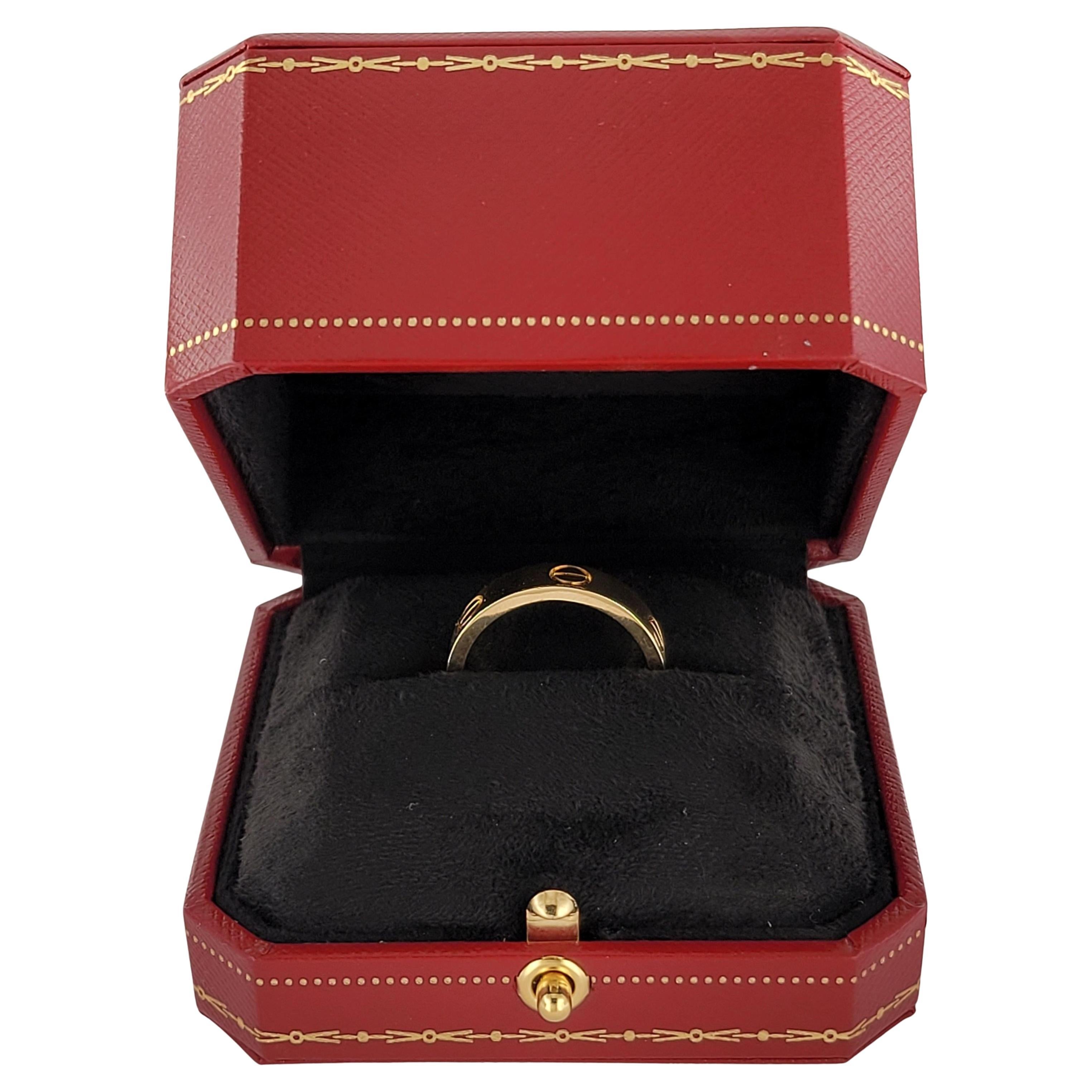 Cartier  18K Yellow Gold  LOVE Wedding Band Ring 63  US 10.25