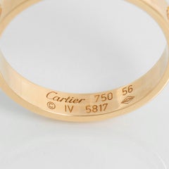 Cartier 18K Yellow Gold Love Wedding Band Size 7 1/2