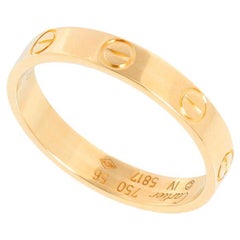 Cartier 18K Yellow Gold Love Wedding Band Size 7 1/2