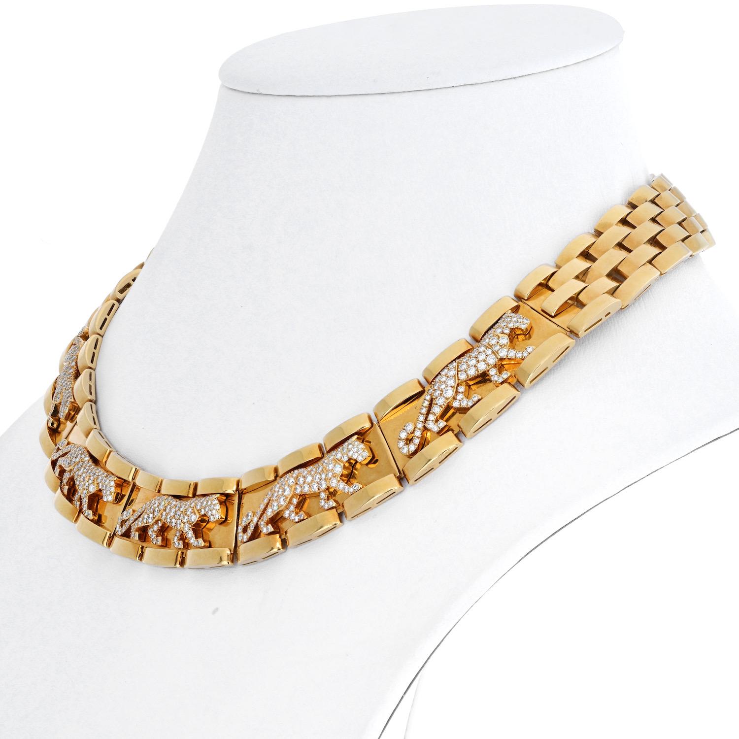 cartier panthere necklace gold