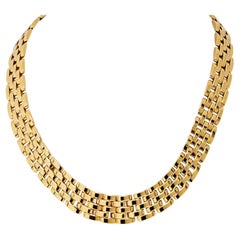 Cartier 18k Yellow Gold Maillon Panthere 5 Row Collar Necklace