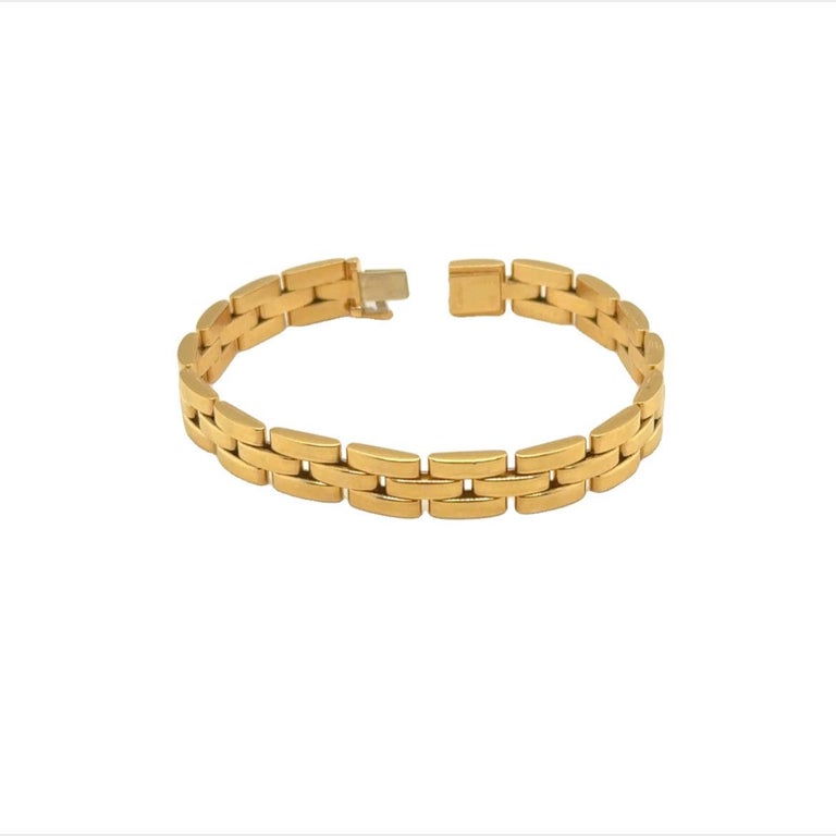 Cartier, 18K Yellow Gold 'MAILLON PANTHÈRE' Bracelet 2000 For Sale at ...