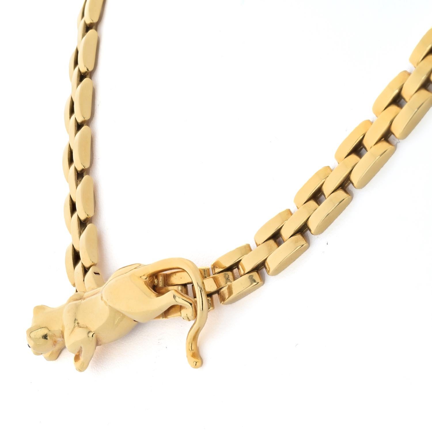 Cartier 18K Yellow Gold Maillon Panthere Link Chain Vintage Necklace 2