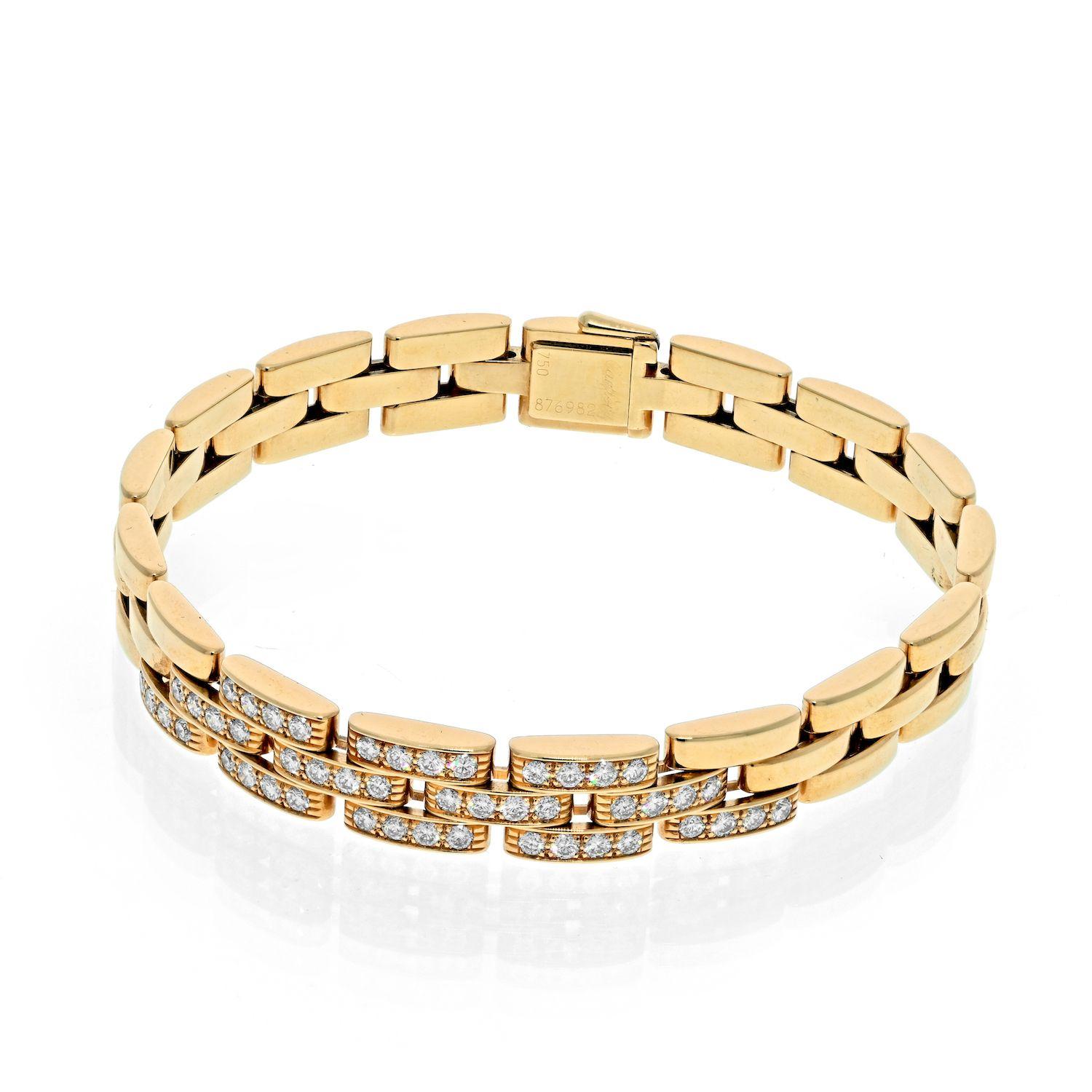 Link chain bracelets are many woman's favorite bracelet styles because they are so versatile. They are trendy, timeless, and stackable, and you can wear them alone or layered. Best of all is when you come accross a signed link bracelet like Cartier