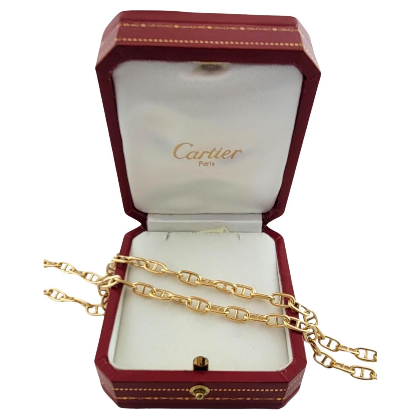 Cartier 18K Yellow Gold Mariner Chain With Box #16096