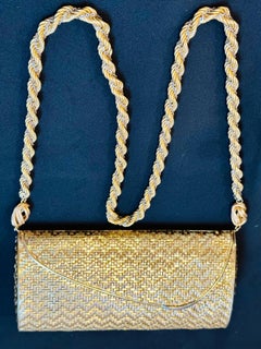 Cartier 18k Yellow Gold Mesh Purse Handbag with Shoulder Chain Rare 401 Gm
