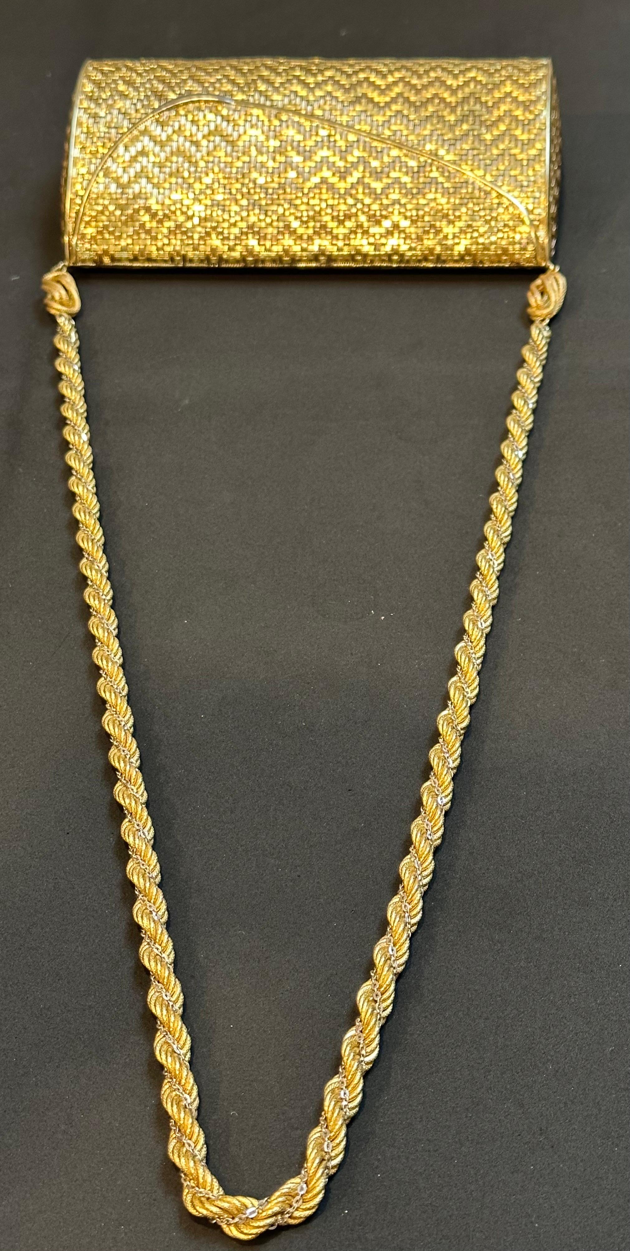  Cartier - Sac à main en maille or jaune 18 carats avec chaîne à l'épaule - Rare - 401 Gm Pour femmes 