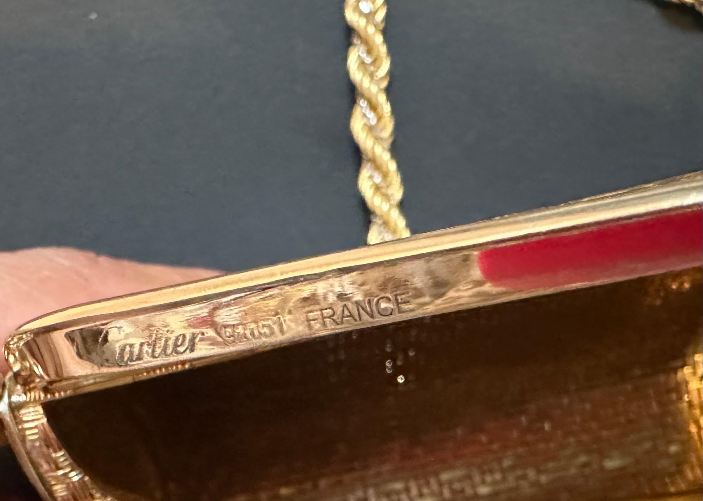 Women's Cartier 18k Yellow Gold Mesh Purse Handbag with Shoulder Chain Rare 401 Gm