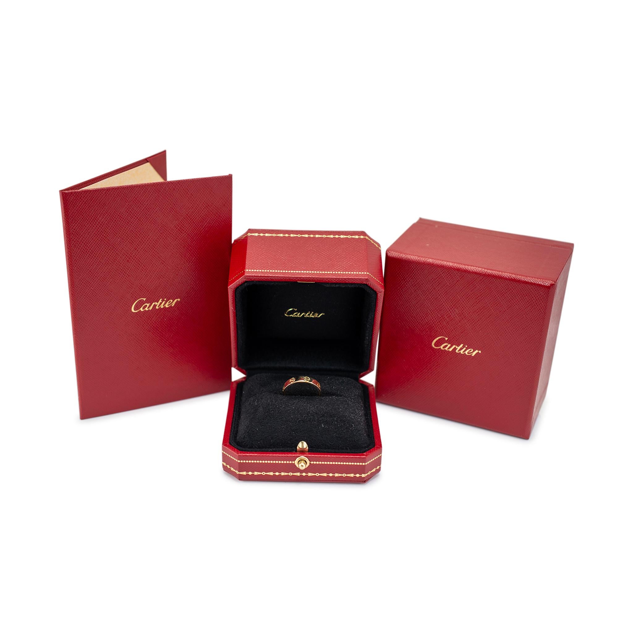 Cartier 18K Yellow Gold Mini Love Wedding Band Ring 3
