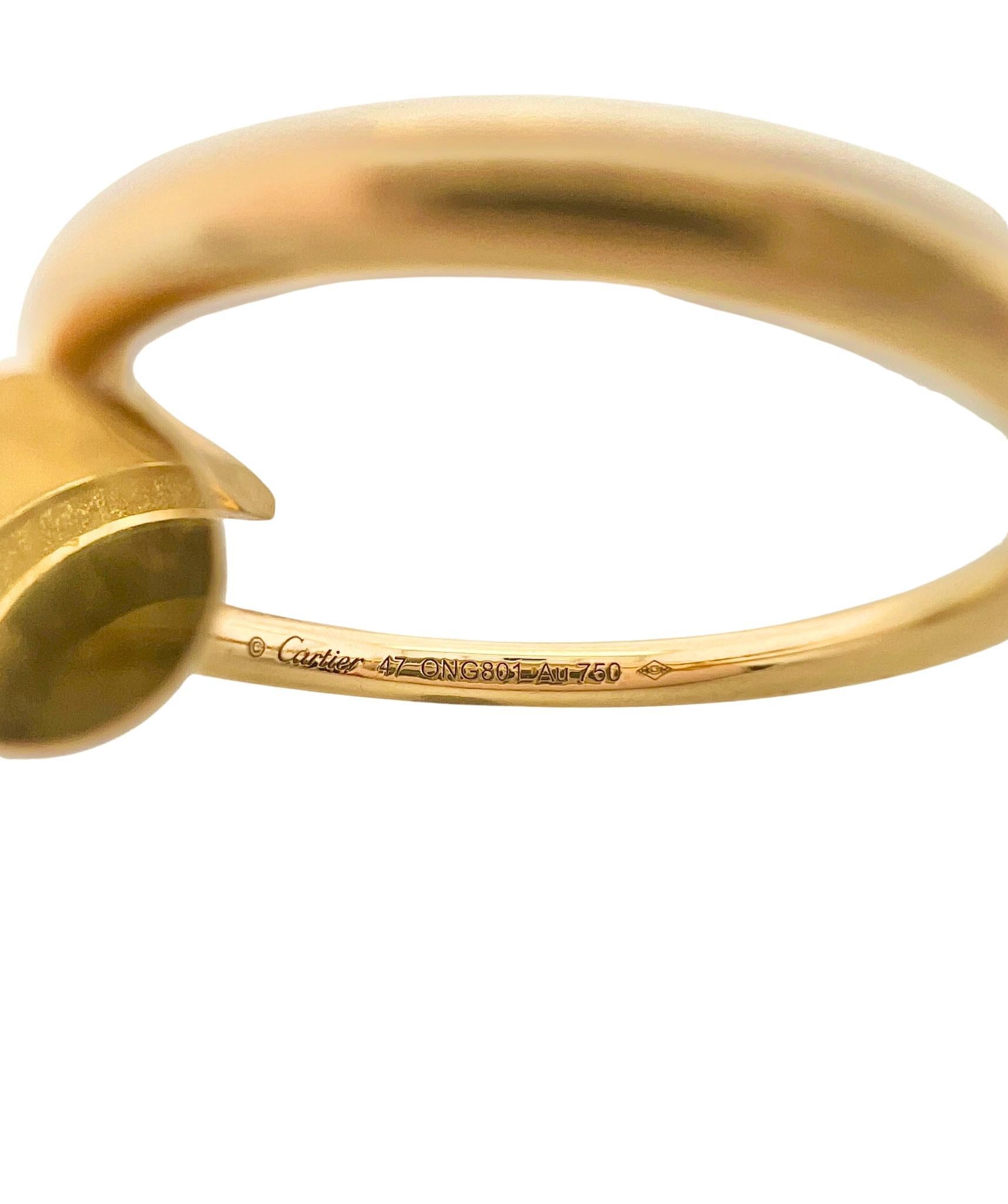 Bague à clous en or jaune 18k de Cartier Au 750 en vente 1