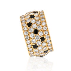 Cartier 18K Yellow Gold Nigeria Onyx and White Diamonds Ring