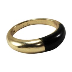 Cartier 18k Yellow Gold & Onyx Ring Fully Hallmarked Vintage
