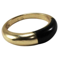Cartier 18k Yellow Gold & Onyx Ring Fully Hallmarked Vintage