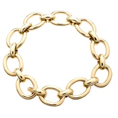 Cartier 18k Yellow Gold Oval Link Chunky Bracelet