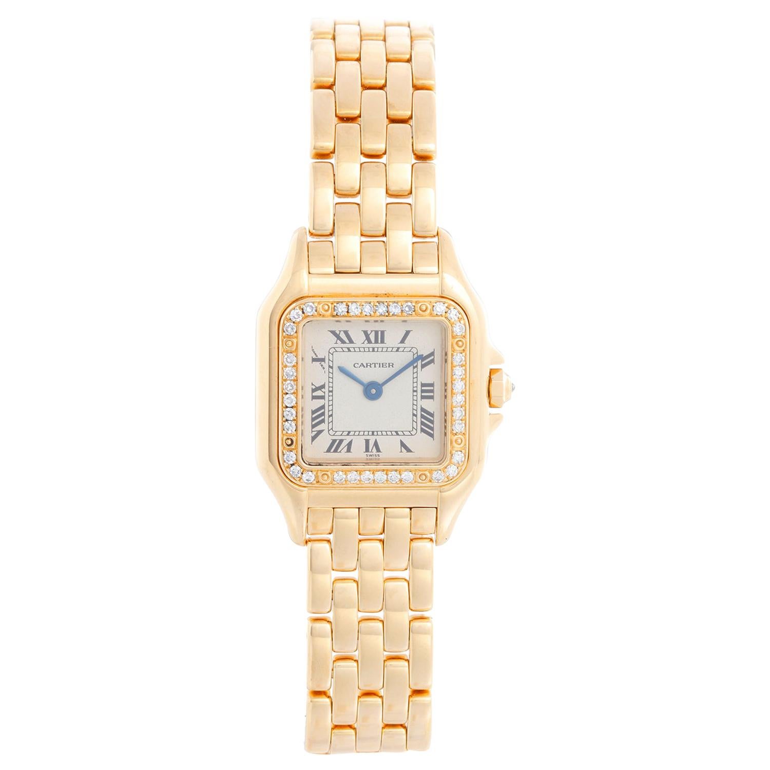 Cartier 18k Yellow Gold Panther Ladies Watch