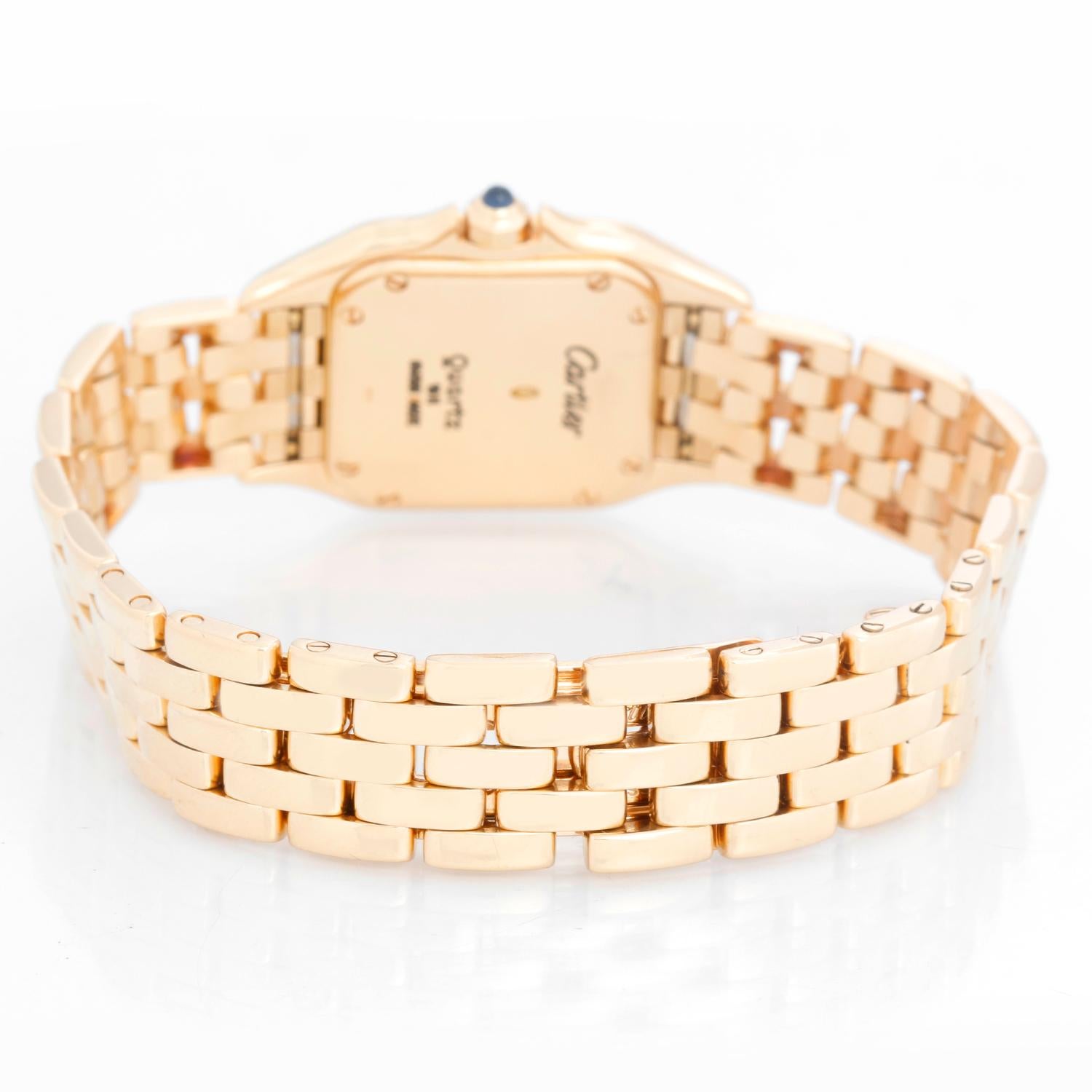 Cartier 18 Karat Gelbgold Panther Damenuhr WF3254B9 1280 im Zustand „Hervorragend“ in Dallas, TX